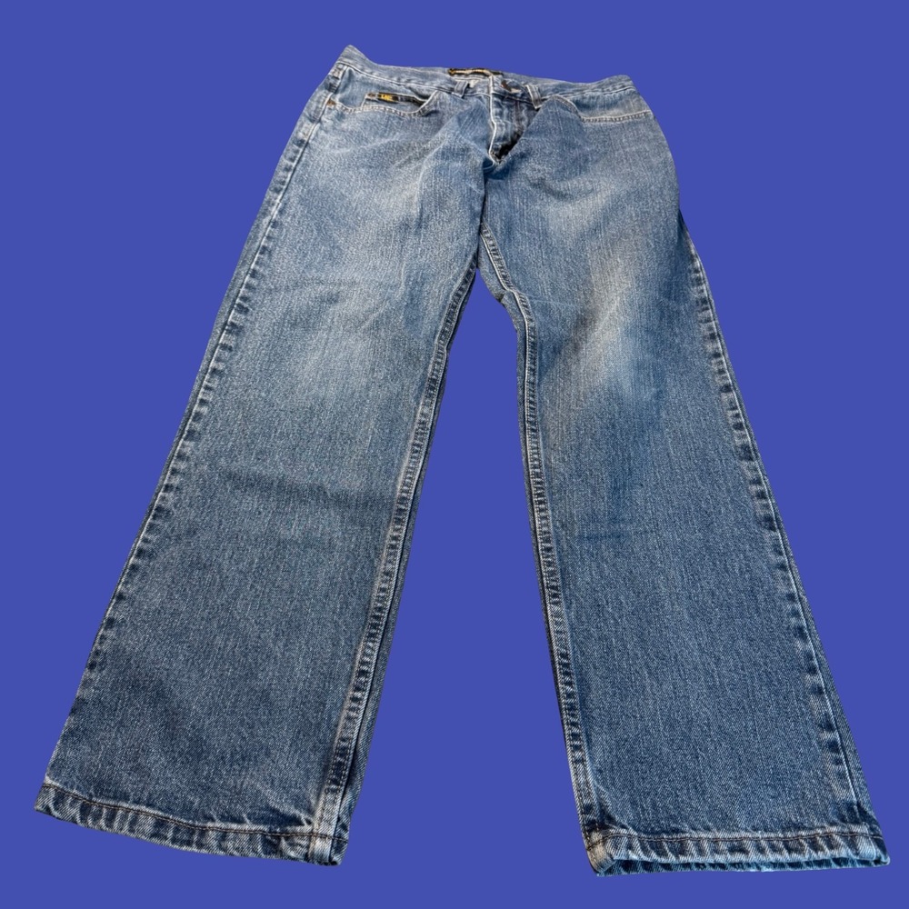 Lee Jeans 32x30 Mens Regular Fit Straight Leg Blue Denim Faded Skater Y2K